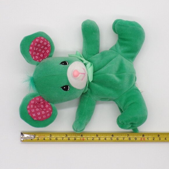 VTG Precious Moments Tender Tails Green Mouse Bean Bag Plush Heart Stuffed 8" - Picture 7 of 7